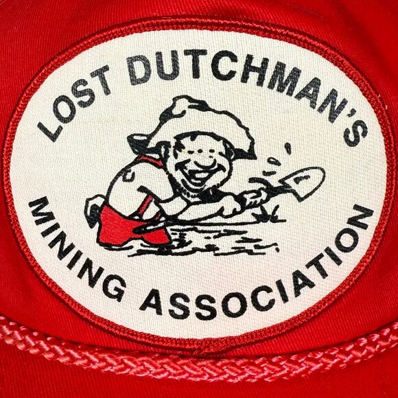 Vintage Lost Dutchman's Mining Association Hat OSFA Red Cap - Picture 2 of 7